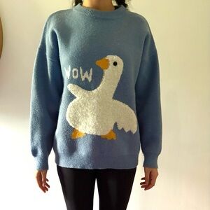 Aelfric Eden Light Blue WOW Goose Sweater